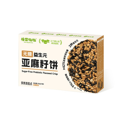 慢棠饱饱无糖亚麻籽饼