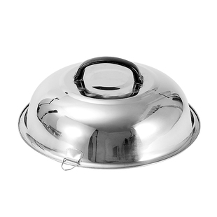 加厚不锈钢炒锅盖加高拱形老式圆形炒菜锅盖铁锅盖炒鼎盖大锅盖子