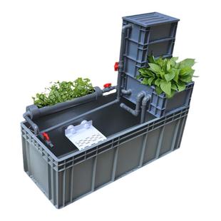 周转箱养龟缸鱼龟混养生态沼泽塑料一体大乌龟缸龟箱带过滤水族箱