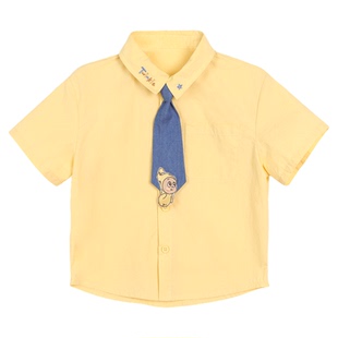 小O爸男婴童 宝宝夏季套装短袖2026新款生日学院风婴儿气质周岁服