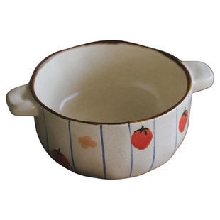 拾器集带把防烫5寸碗双耳喝粥水果酸奶谷物一人食装汤菜泡燕麦片