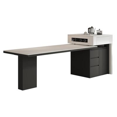 德利丰意式轻奢岩板岛台餐桌一体