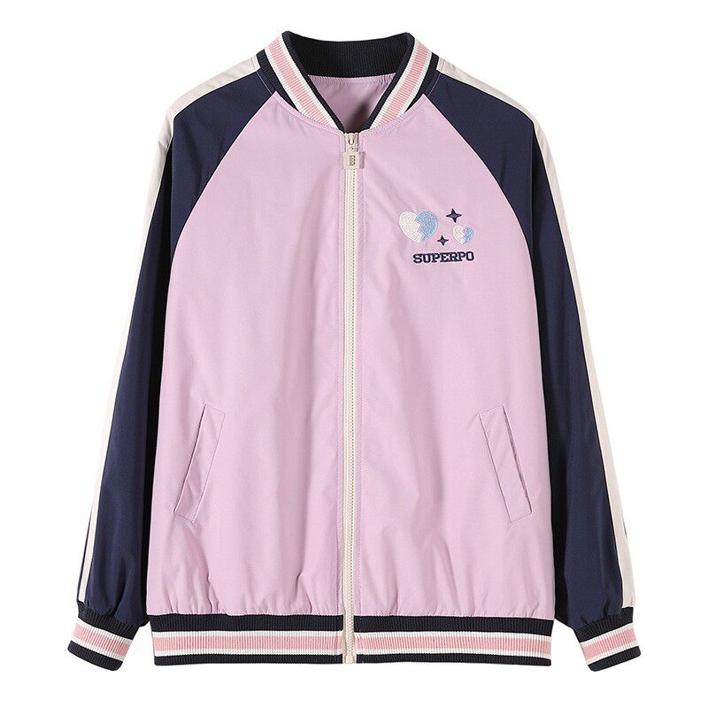 撞色雪诗恋休闲棒球服中学生外套