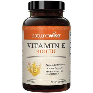 Naturewise进口天然维生素e软胶囊ve正品官方生育酚孕妇维生素e