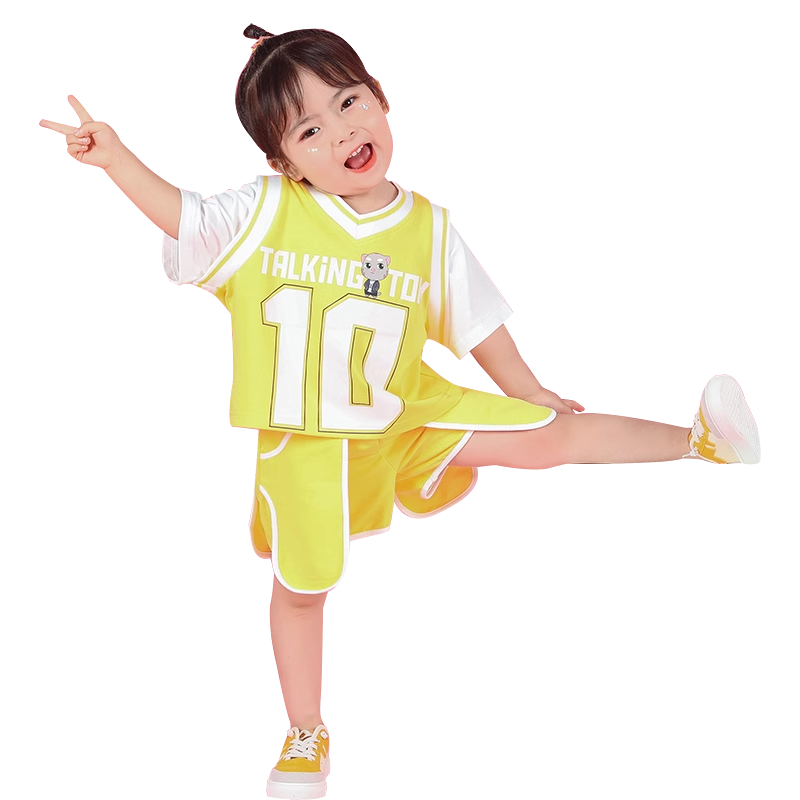 女宝宝新款短袖短裤小童运动套装