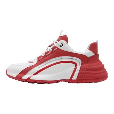 奥康新年款红色休闲鞋运动皮鞋
