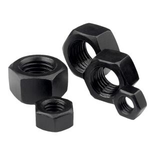 8.8级六角螺母高强度螺丝帽黑色螺栓帽M6M8M10M12M14M16M18M20M36