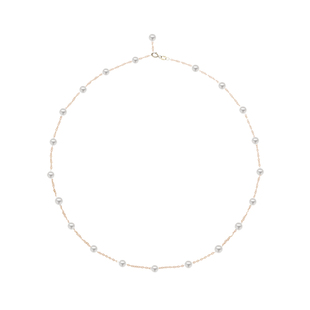 老凤祥淡水珍珠满天星项链18k金2025新款爆款轻奢小众锁骨链礼物