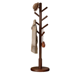 实木衣架落地卧室衣帽架房间立式挂衣架新款客厅家用衣服置物架子