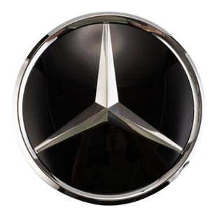 适用奔驰车头大标新C级E级GLEGLSGLACLAML GLC改装镜面中网大车标