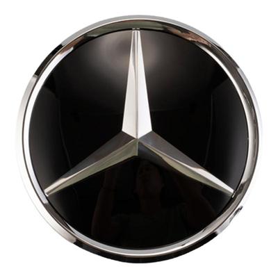 适用奔驰车标改装黑武士镜面大标