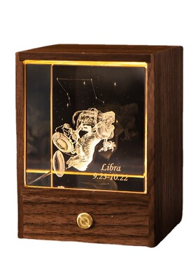 十二星座生日礼物夜灯水晶饰品