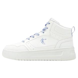 乔丹棉鞋女鞋加绒保暖雪地靴2025冬季新款厚底百搭高帮板鞋二棉鞋