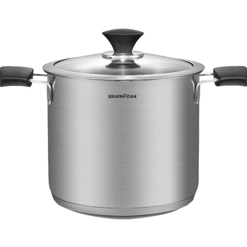 尚尼18-10食品级不锈钢复底深汤锅家用厨房熬汤炖煲电磁炉用锅具