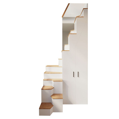 别墅洋房楼梯阳台错位楼梯定制柜