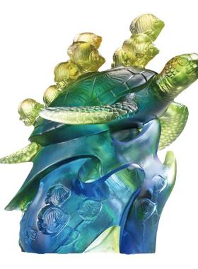 琉园(tittot)琉璃龟摆件工艺品