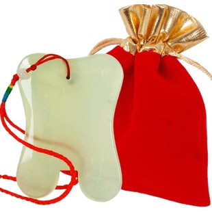 玉石刮痧板天然岫玉面部眼部按摩刮脸提升脸部美容肩部刮痧板加厚