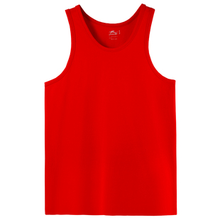 浪莎本命年大红背心男士纯棉抗菌弹力2026马年冬季跨栏打底老头衫