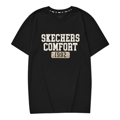 Skechers斯凯奇25夏男士运动休闲针织短袖T恤衫 L224M095/0018