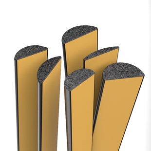 d型发泡密封条冷库门密封胶条半圆实心三元乙丙橡胶自粘密封条