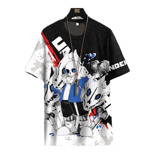 短袖T恤男士夏季传说之下体恤大码UNDERTALE游戏sans周边半袖衣服