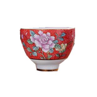 扒花提梁壶粉彩描金茶具创意单壶泡茶壶陶瓷茶杯品茗杯茶壶提梁壶