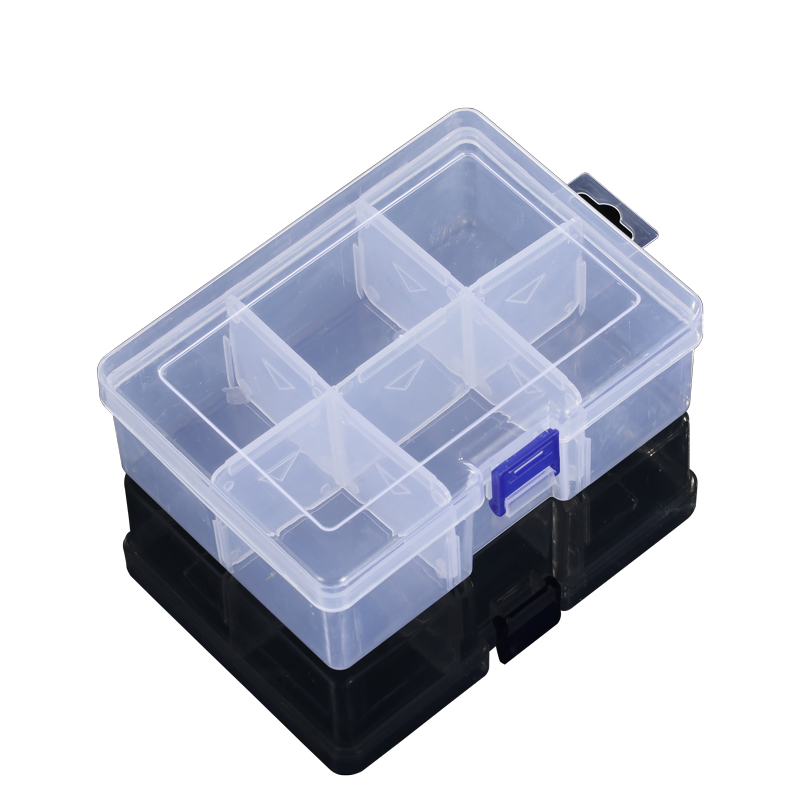 零件盒塑料透明工具分类箱电子元器件收纳样品格子带盖小螺丝盒子
