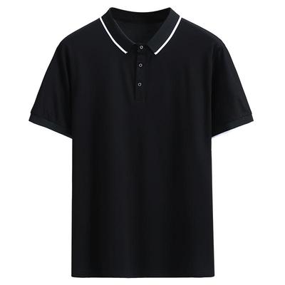潮牌简约400斤商务休闲polo衫