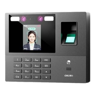 得力D30C指纹人脸识别考勤机打卡机企业员工多人脸识别打卡上下班智能扫脸签到机手掌纹云考勤机刷脸一体机
