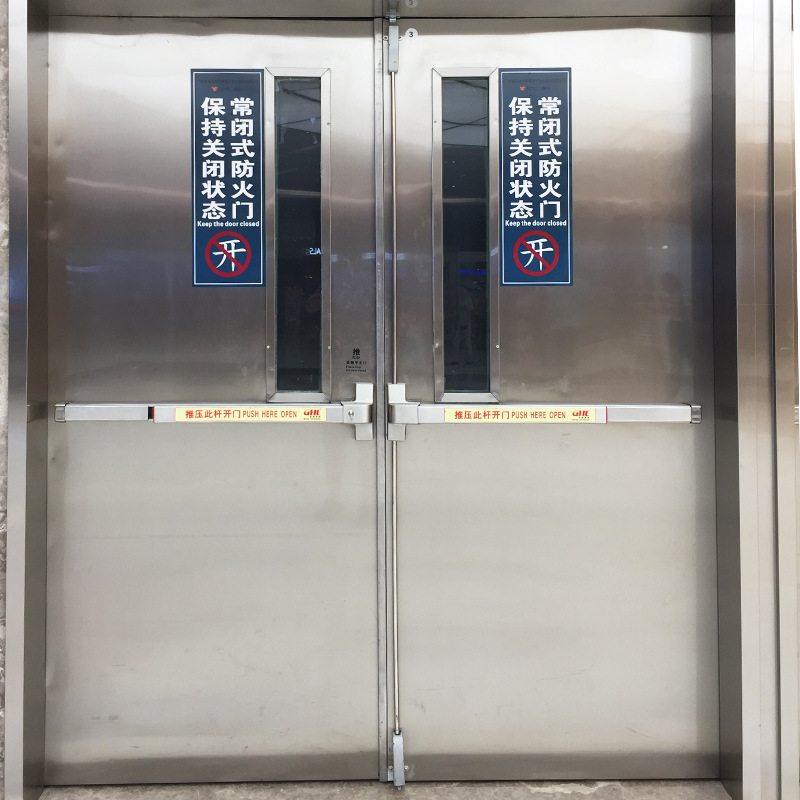 原厂供应消防通道推杠锁防火门平推安全逃生锁联动报警下压推杆锁