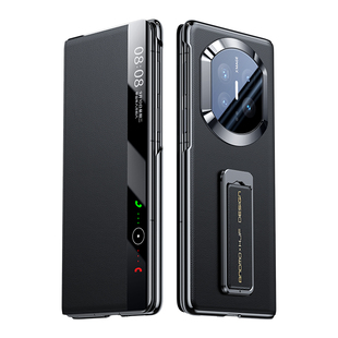 [可旋转腕带]适用华为matex7手机壳新款x7典藏版折叠屏真皮磁吸翻盖旋转支架镜头全包防摔matex7保护壳商务男