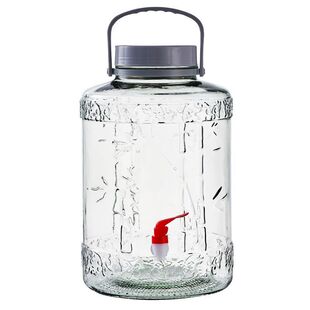 泡酒专用酒瓶大口径存酒加厚玻璃酒罐带龙头高档人参药材密封酒坛