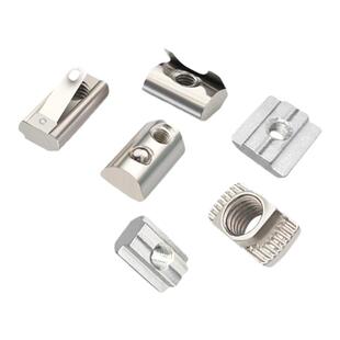 欧标t型螺母铝型材滑块弹性钢珠弹片20/30/40/45船型锤头国标螺帽