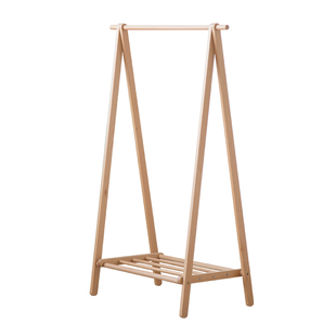北欧风木质衣架家用衣帽架落地简约小户型卧室挂衣架房间衣服架子