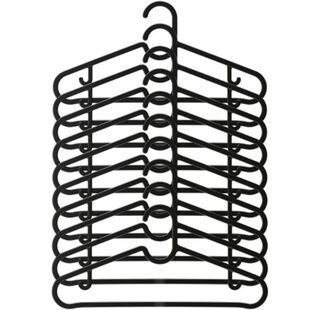 宜家埃斯汀衣架防滑无痕塑料衣架黑色成人晾晒衣架10件套IKEA包邮