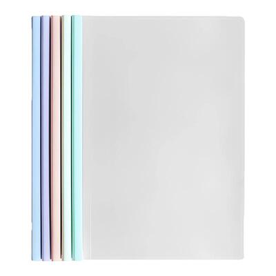 A4纸抽杆夹文件夹透明固定试卷夹