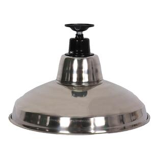 不锈钢吊灯罩工矿灯反光镜面简约单头厂房仓库工业风喇叭罩怀旧