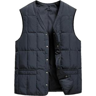 雪中飞羽绒马甲男女款中老年人秋冬内搭无袖羽绒服爸爸妈妈棉背心