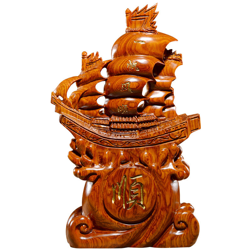 刺史帆船红木办公室开业工艺品