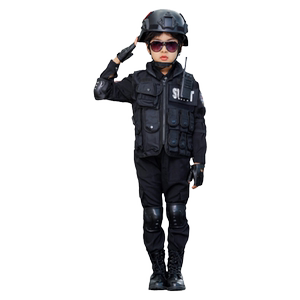 儿童特警服警察装备演出服