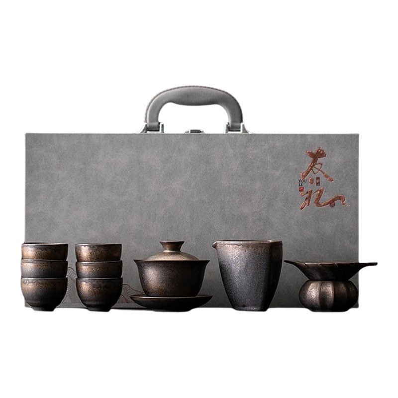 陶瓷复古功夫茶具套装礼盒送礼