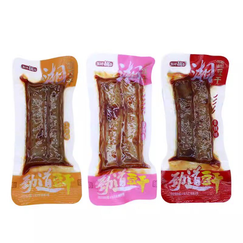 盐津铺子劲道豆干湘风味五香香辣爆椒味小吃休闲食品豆干小零食