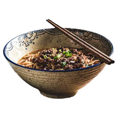 复古面碗陶瓷老式大菜碗釉下彩