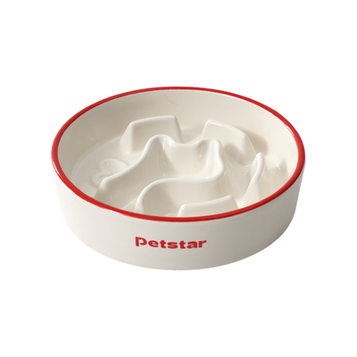 【petstar_陶瓷慢食碗】猫碗中小型犬狗狗碗食盆防打翻宠物吃饭碗