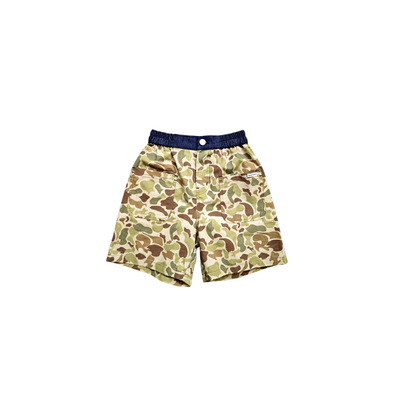 ppapa 迷彩牛仔儿童洋气薄款宽松五分裤中裤休闲裤短裤