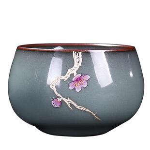 茶具主人杯单杯茶盏品茗杯官窑哥窑冰裂陶瓷小杯子简约喝茶功夫茶