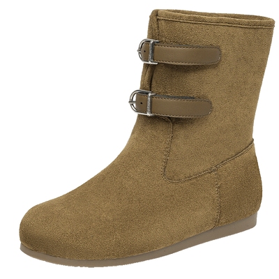 戈美其平底一脚蹬雪地靴