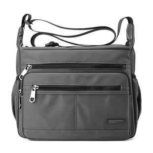 斜挎包男新款牛津布商务单肩包简约男士公文包休闲大容量通勤男包