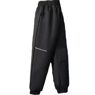 雅鹿儿童羽绒裤男童女童加厚宝宝外穿长裤小童中大童冬季保暖裤子