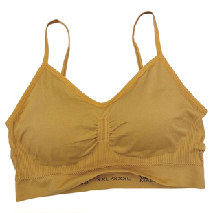 大码美背细带抹胸无钢圈 200斤内搭收副乳胸垫可拆胖MM聚拢背心